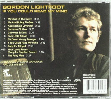 If You Could Read My Mind, LIGHTFOOT,GORDON Shop Online for