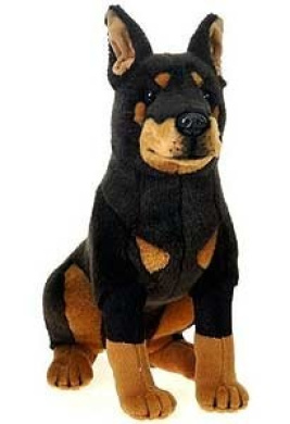 doberman stuffed toy