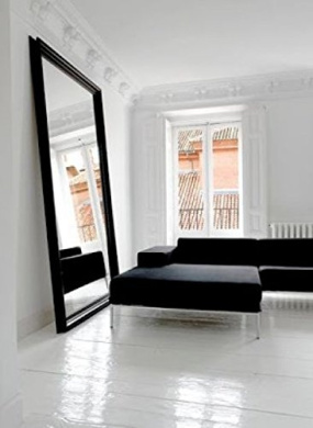 Extra Large Over Sized Floor To Wall Matt Black Framed Mirror Overall Size 170cm X 109cm 3 5cm 151cm 90cm By Reflex For Homeware Wall Matt Black Framed Mirror Overall, Wall Leaner Mirror Nz