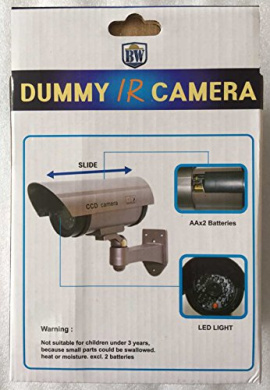 Supermarket Tosuny Dummy Fake CCTV Security Camera Waterproof Indoor//Outdoor Bullet Shape Dummy Imitation Surveillance Camera with Blinking Flashing LED for Home Shopping Mall Restaurant