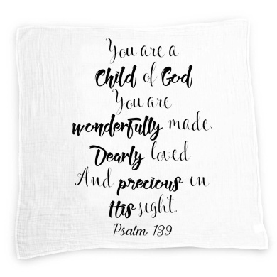 GladThink Muslim Baby Swaddle Blanket Soft Muslin Cotton Baby Wrap 120 X 120CM Letter