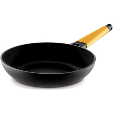 27 x 27 cm Castey Flat Frying Pan with Removable Handle 27 x 27 x 30 cm Cast Aluminium Black
