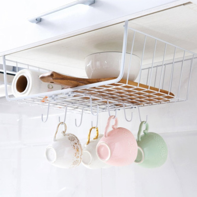 GCDN Shelf Mug Holder,Kitchen Storage Rack Cupboard Hanging Hook Hanger Storage Organizer Holder,Under Shelf Mug Holder White GCDN Shelf Mug Holder,Kitchen Storage Rack Cupboard Hanging Hook Hanger Storage Organizer Holder,Under Shelf Mug Holder White