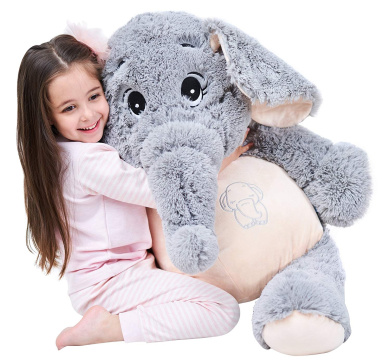 Elephant Star Projector Night Light for Kids Plush Elephant Stuffed Animal Elephant Gifts for Bedroom Ceiling INNObeta Elphy Grey