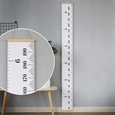 lobay growth chart for kids roll up canvas height chart roll up height chart