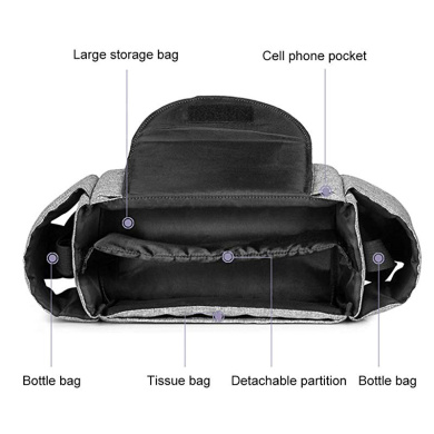 Andifany Portable Baby Diaper Caddy Organizer Tote Nappy Caddy Organizer Large Size Nursery Essentials Storage Bins for Changing Table or Car Travel Basket