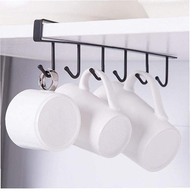 GCDN Shelf Mug Holder,Kitchen Storage Rack Cupboard Hanging Hook Hanger Storage Organizer Holder,Under Shelf Mug Holder White GCDN Shelf Mug Holder,Kitchen Storage Rack Cupboard Hanging Hook Hanger Storage Organizer Holder,Under Shelf Mug Holder White